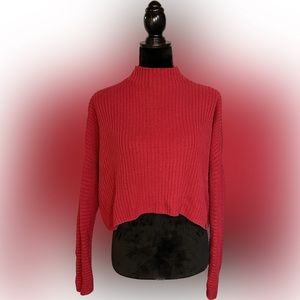 Flowy Cropped Red Hollister Sweater